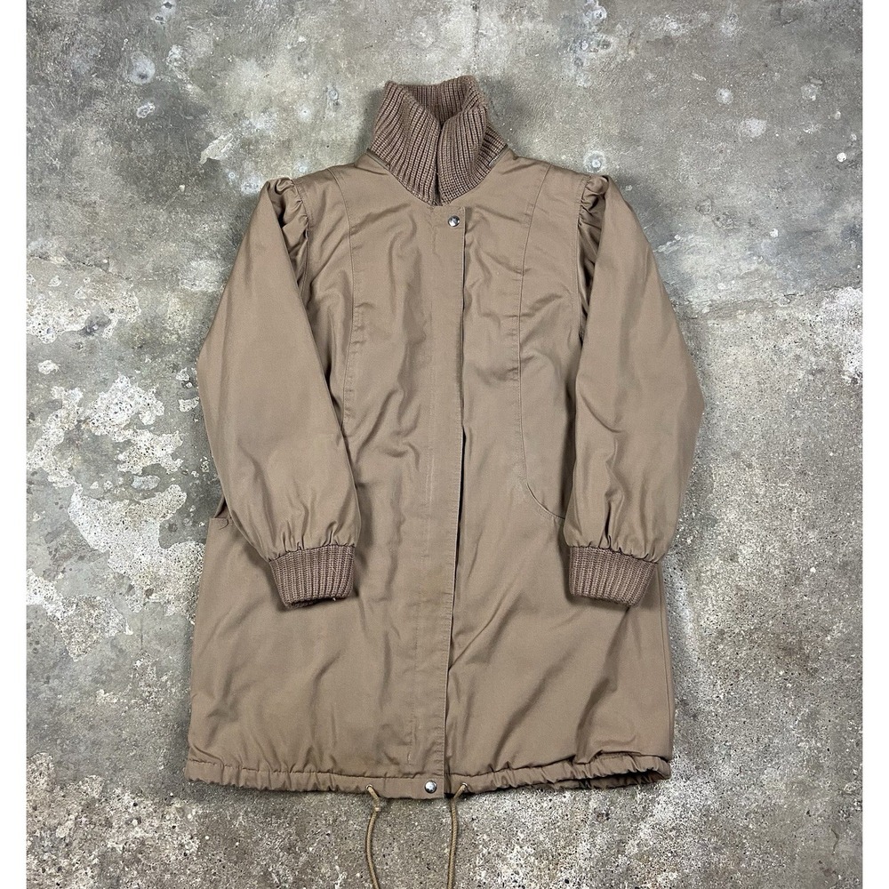 Vintage 90s Windsor Bay Coat Women's Size 16‎ Brown Sherpa Lined Full Zip Jacket